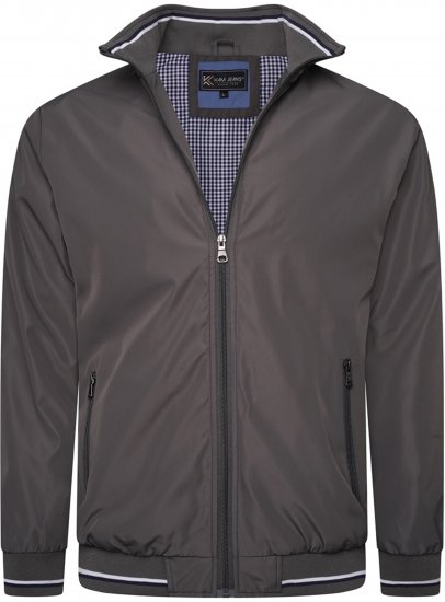 Kam Jeans 444 Premium Harrington Jacket Charcoal - Geci - Geci Bărbați Mărimi Mari