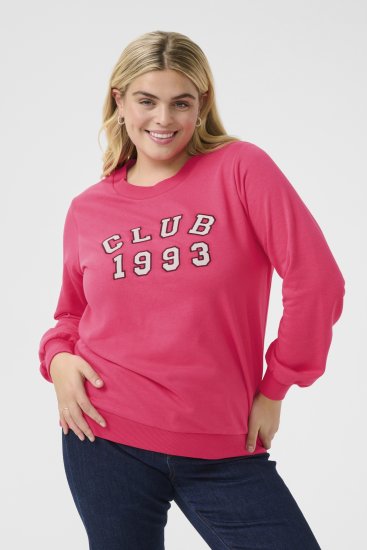 Kaffe Curve Violi Sweatshirt Raspberry Pink - Hanorace fără glugă - 