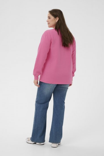 Kaffe Curve Sus Sweatshirt Pink Power - Hanorace fără glugă - 