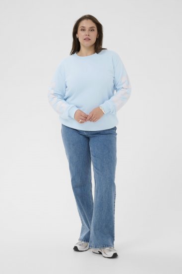 Kaffe Curve Mila Sweatshirt Nantucket Breeze Blue - Hanorace fără glugă - 