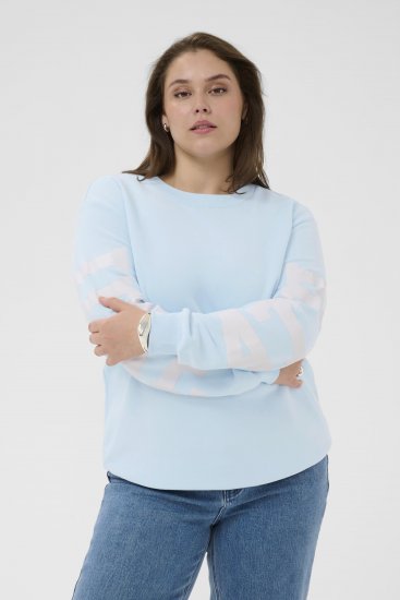 Kaffe Curve Mila Sweatshirt Nantucket Breeze Blue - Hanorace fără glugă - 