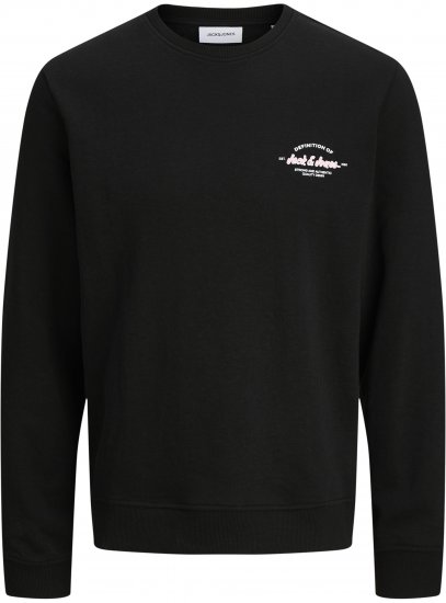 Jack & Jones Brandon Sweatshirt Black - Pulovere & hanorace - Pulovere & Hanorace Bărbați Mărimi Mari