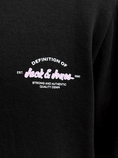Jack & Jones Brandon Sweatshirt Black - Pulovere & hanorace - Pulovere & Hanorace Bărbați Mărimi Mari