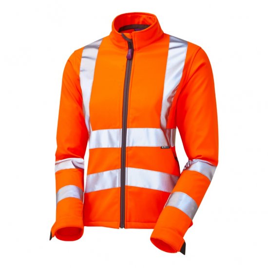 Leo Honeywell EcoViz Women's Softshell Jacket Orange - Haine de lucru -