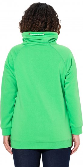 Ulla Popken Drawstring Collar Long Sleeve Sweatshirt Mint Green - Pulovere & hanorace - 