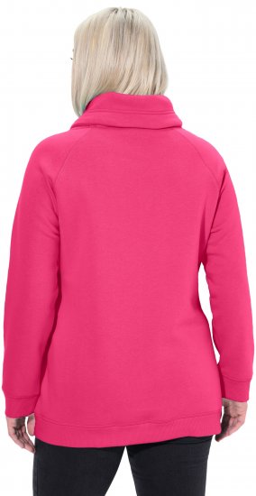 Ulla Popken Drawstring Collar Long Sleeve Sweatshirt Magenta Pink - Pulovere & hanorace - 