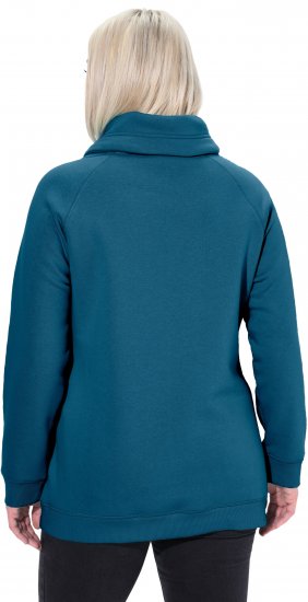 Ulla Popken Drawstring Collar Long Sleeve Sweatshirt Cerulean - Pulovere & hanorace - 