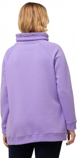Ulla Popken Drawstring Collar Long Sleeve Sweatshirt Pale Lilac - Pulovere & hanorace - 