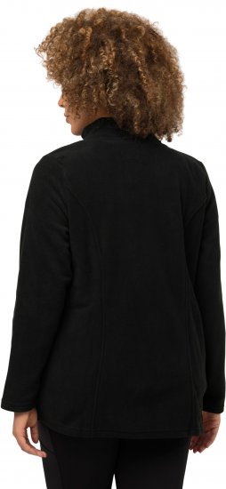Ulla Popken Modular Fleece Zip Front Jacket Black - Pulovere & hanorace - 