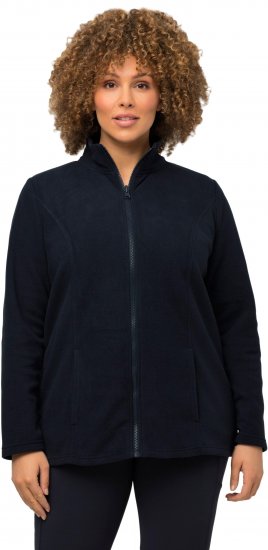Ulla Popken Modular Fleece Zip Front Jacket Navy - Pulovere & hanorace - 