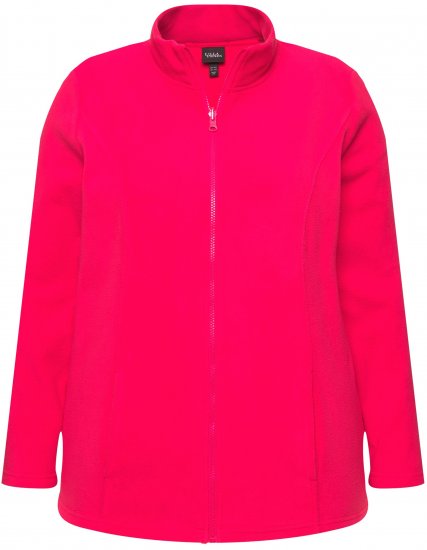 Ulla Popken Modular Fleece Zip Front Jacket Magenta - Pulovere & hanorace - 