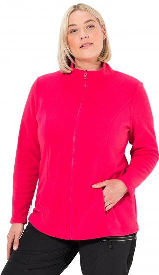 Ulla Popken Modular Fleece Zip Front Jacket Magenta - Pulovere & hanorace - 