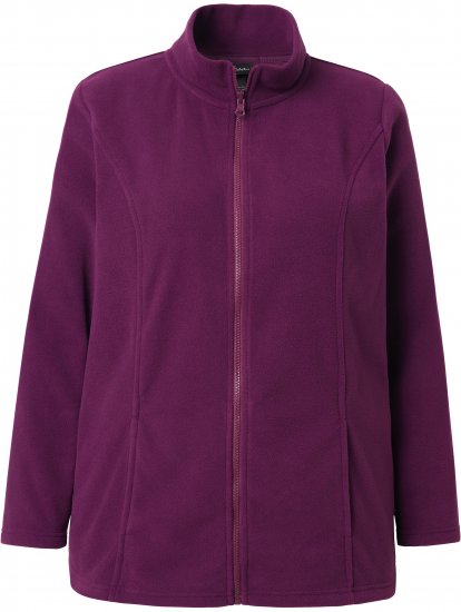 Ulla Popken Modular Fleece Zip Front Jacket Dark Cherry - Pulovere & hanorace - 