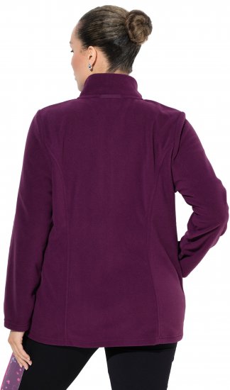 Ulla Popken Modular Fleece Zip Front Jacket Dark Cherry - Pulovere & hanorace - 