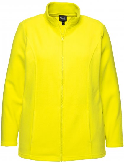 Ulla Popken Modular Fleece Zip Front Jacket Lime - Pulovere & hanorace - 