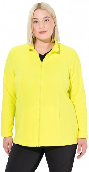 Ulla Popken Modular Fleece Zip Front Jacket Lime - Pulovere & hanorace - 