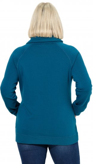 Ulla Popken Rhinestone Snowflake Turtleneck Sweatshirt Teal - Pulovere & hanorace - 