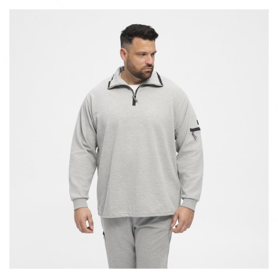 North Latitude Ottoman Sweatshirt Mid Grey - Pulovere & hanorace - Pulovere & Hanorace Bărbați Mărimi Mari