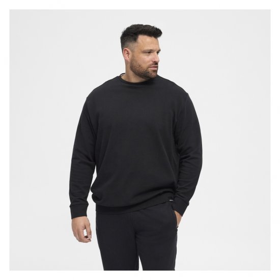North Latitude Crew Neck Sweatshirt Black - Pulovere & hanorace - Pulovere & Hanorace Bărbați Mărimi Mari