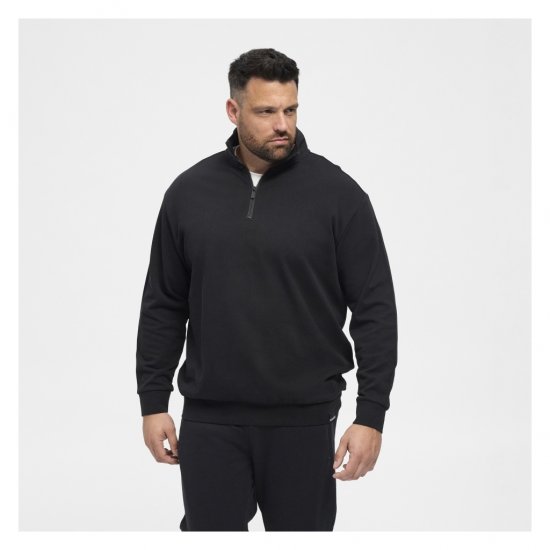 North Latitude Denim Half-Zip Sweatshirt Black - Pulovere & hanorace - Pulovere & Hanorace Bărbați Mărimi Mari