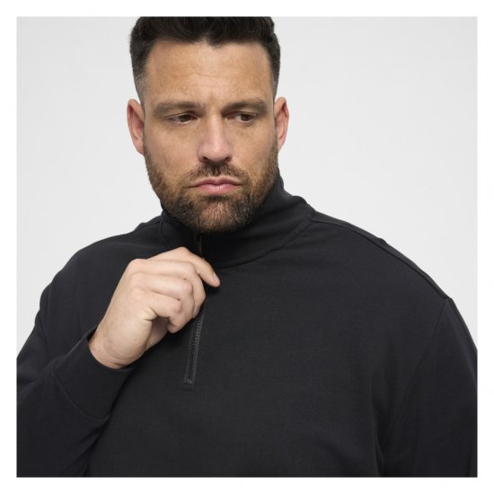 North Latitude Denim Half-Zip Sweatshirt Black - Pulovere & hanorace - Pulovere & Hanorace Bărbați Mărimi Mari