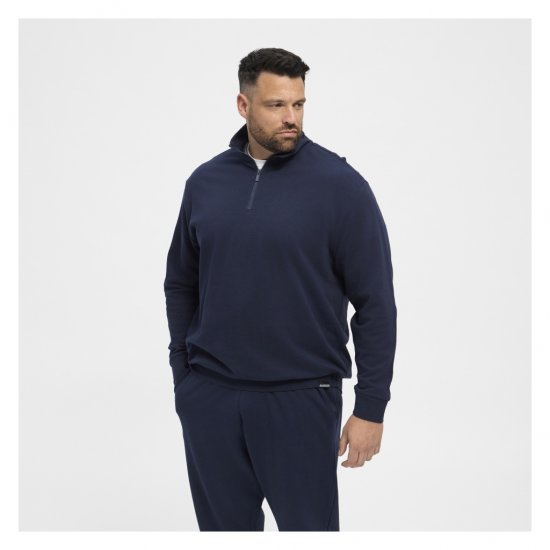 North Latitude Half-Zip Sweatshirt Navy Blue - Pulovere & hanorace - Pulovere & Hanorace Bărbați Mărimi Mari