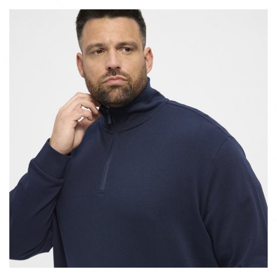 North Latitude Half-Zip Sweatshirt Navy Blue - Pulovere & hanorace - Pulovere & Hanorace Bărbați Mărimi Mari