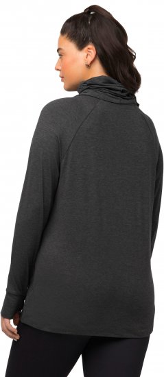 Ulla Popken Sweatshirt with Gaiter Black - Pulovere & hanorace - 