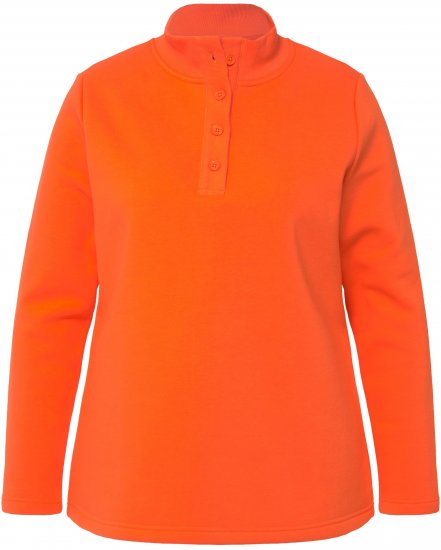 Ulla Popken Collared Long Sleeve Sweatshirt Tangerine - Pulovere & hanorace - 