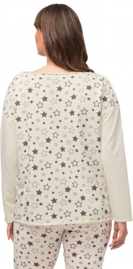 Ulla Popken Dreaming Time Long Sleeve Sweatshirt Chalk - Pulovere & hanorace - 