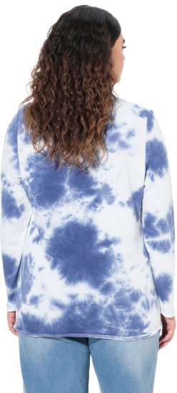 Ulla Popken Tie Dye Gathered Sweatshirt Atlantic Blue - Pulovere & hanorace - 