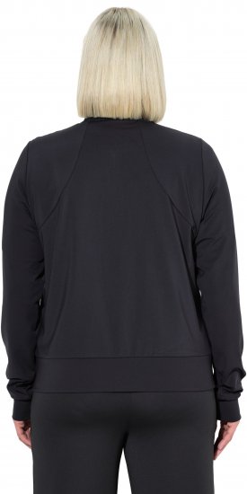 Ulla Popken Quick Drying College Collar Sweatshirt Black - Pulovere & hanorace - 