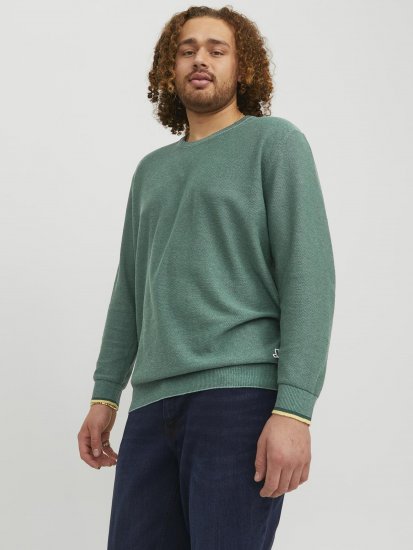 Jack & Jones Logan Spring Knitted Pillover Grey - Pulovere & hanorace - Pulovere & Hanorace Bărbați Mărimi Mari