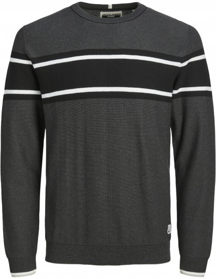 Jack & Jones Logan Spring Knitted Pullover Black - Pulovere & hanorace - Pulovere & Hanorace Bărbați Mărimi Mari