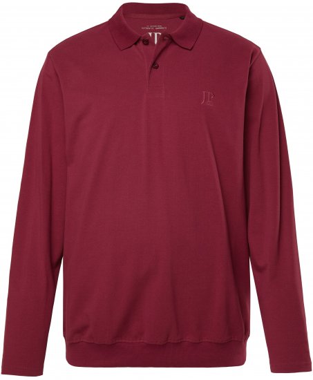 JP1880 Polo Shirt Pique Long Sleeve Red - Tricouri polo - Tricouri Polo Bărbați Mărimi Mari