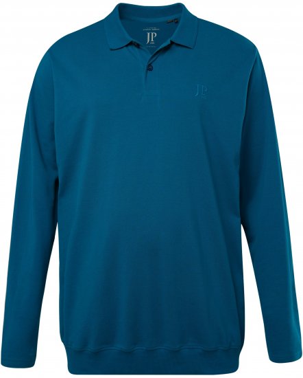 JP1880 Polo Shirt Long Sleeve Blue - Tricouri polo - Tricouri Polo Bărbați Mărimi Mari