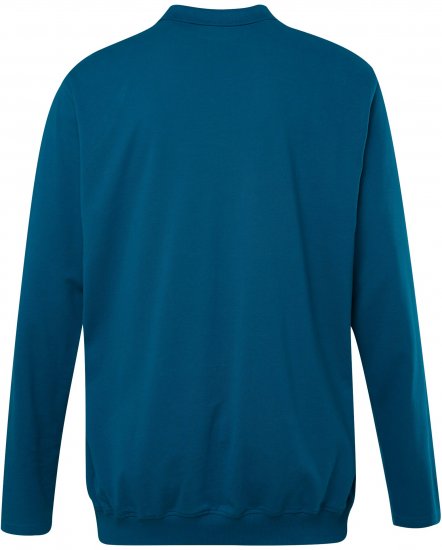 JP1880 Polo Shirt Long Sleeve Blue - Tricouri polo - Tricouri Polo Bărbați Mărimi Mari