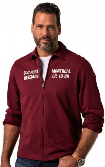 JP1880 Sweatshirt Long Sleeve Boxy Fit Red - Pulovere & hanorace - Pulovere & Hanorace Bărbați Mărimi Mari