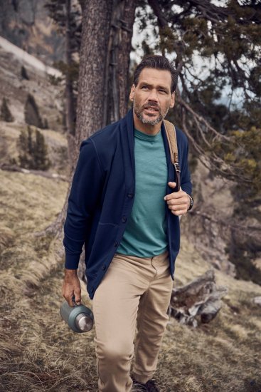 JP1880 Sweat Jacket Shawl Collar Navy - Pulovere & hanorace - Pulovere & Hanorace Bărbați Mărimi Mari