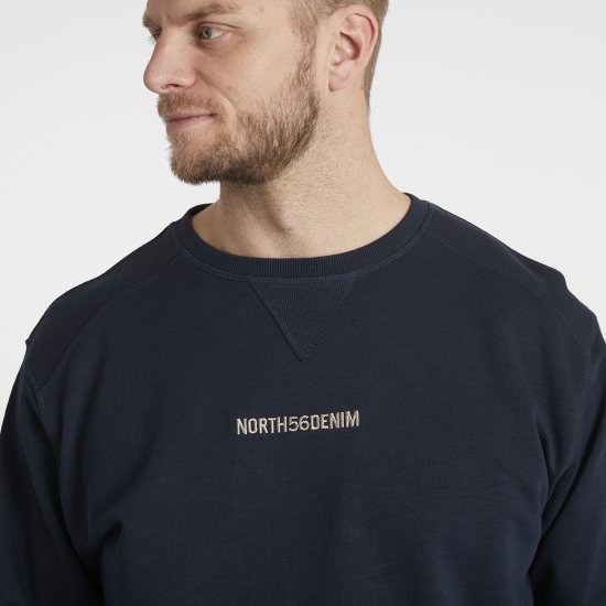 North Latitude Denim Logo Sweatshirt Navy Blue TALL - TALL pulovere - 