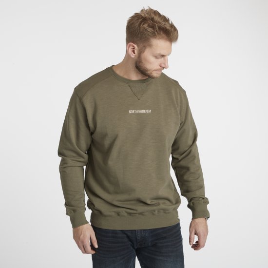 North Latitude Denim Logo Sweatshirt Dusty Olive Green TALL - TALL pulovere - Bluze și hanorace TALL