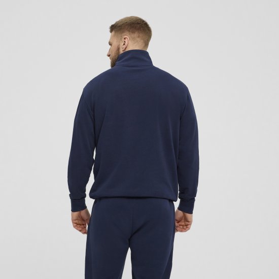North Latitude Denim Half-Zip Sweatshirt Navy Blue TALL - TALL pulovere - 