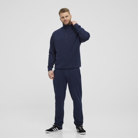 North Latitude Denim Half-Zip Sweatshirt Navy Blue TALL - TALL pulovere - 