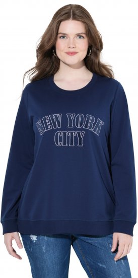 Ulla Popken NYC Embroidered Long Sleeve Sweatshirt Ink Blue - Pulovere & hanorace - 