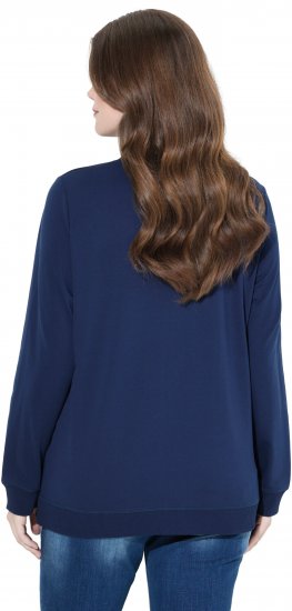 Ulla Popken NYC Embroidered Long Sleeve Sweatshirt Ink Blue - Pulovere & hanorace - 
