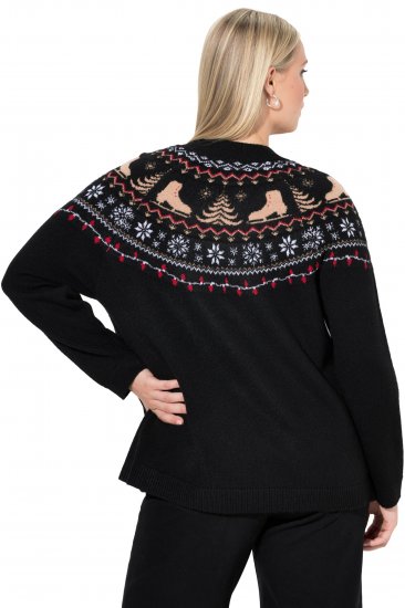 Ulla Popken Norwegian Style Christmas Sweater Black - Pulovere & hanorace - 