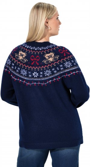 Ulla Popken Norwegian Style Christmas Sweater Blue - Pulovere & hanorace - 
