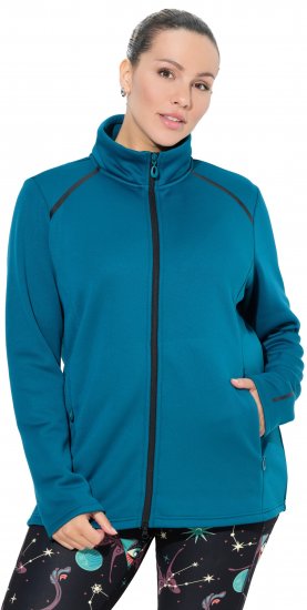 Ulla Popken Quick Drying Athletic Jacket Dark Petrol - Pulovere & hanorace - 
