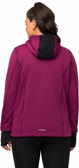 Ulla Popken HYPRAR Zip Front Hooded Stretch Sweatshirt Blackberry - Pulovere & hanorace - 
