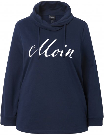 Ulla Popken Moin Graphic Sweatshirt Navy - Pulovere & hanorace - 